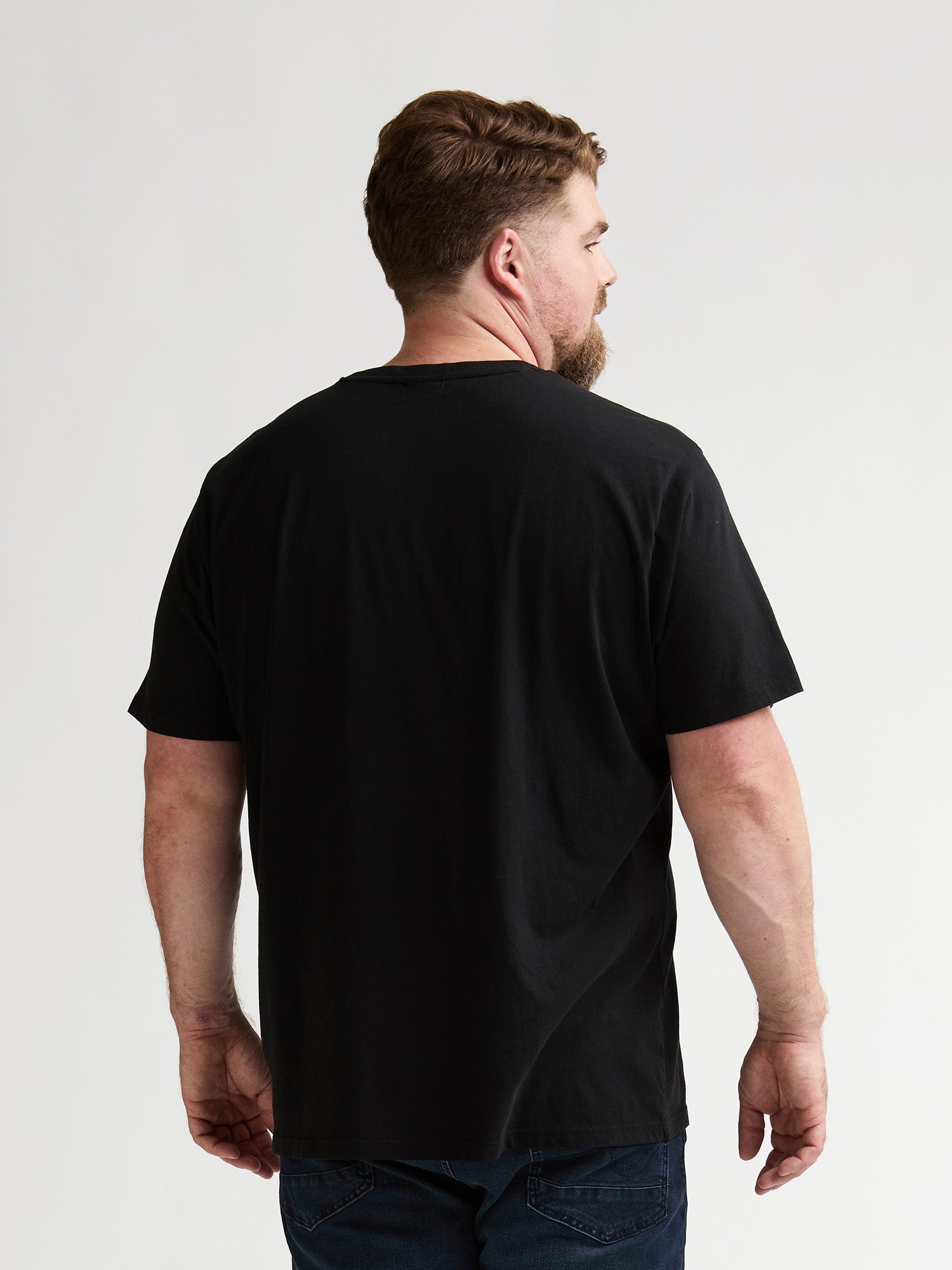 Petrol Industries Men T-Shirt Short Sleeve Classic Print Regular Plus Fit Black