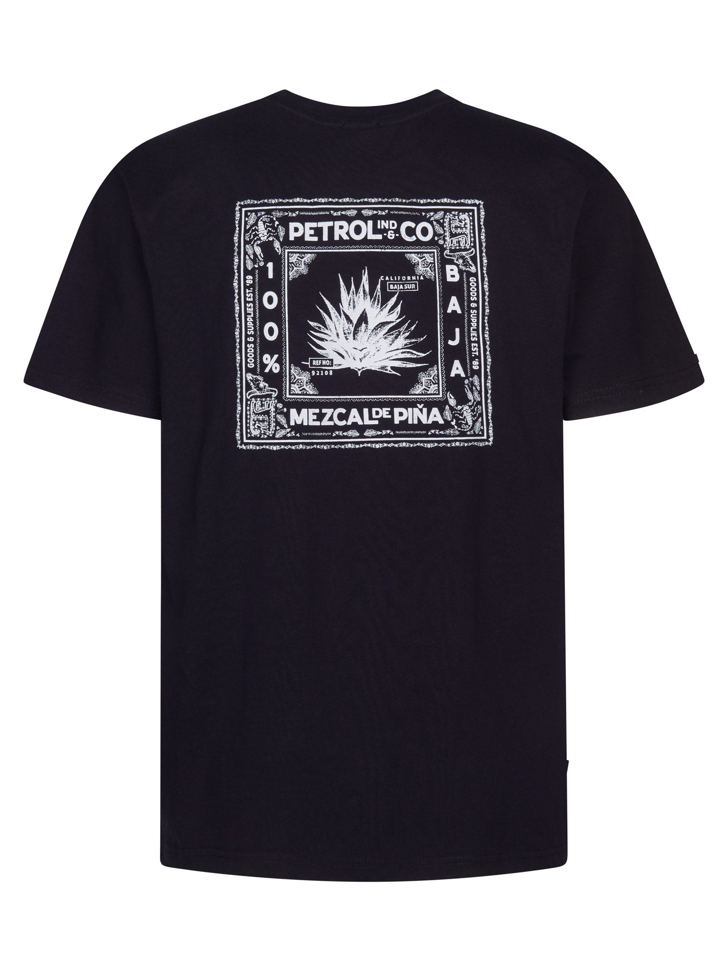 Petrol Industries Men T-Shirt Short Sleeve Relaxed Fit Black