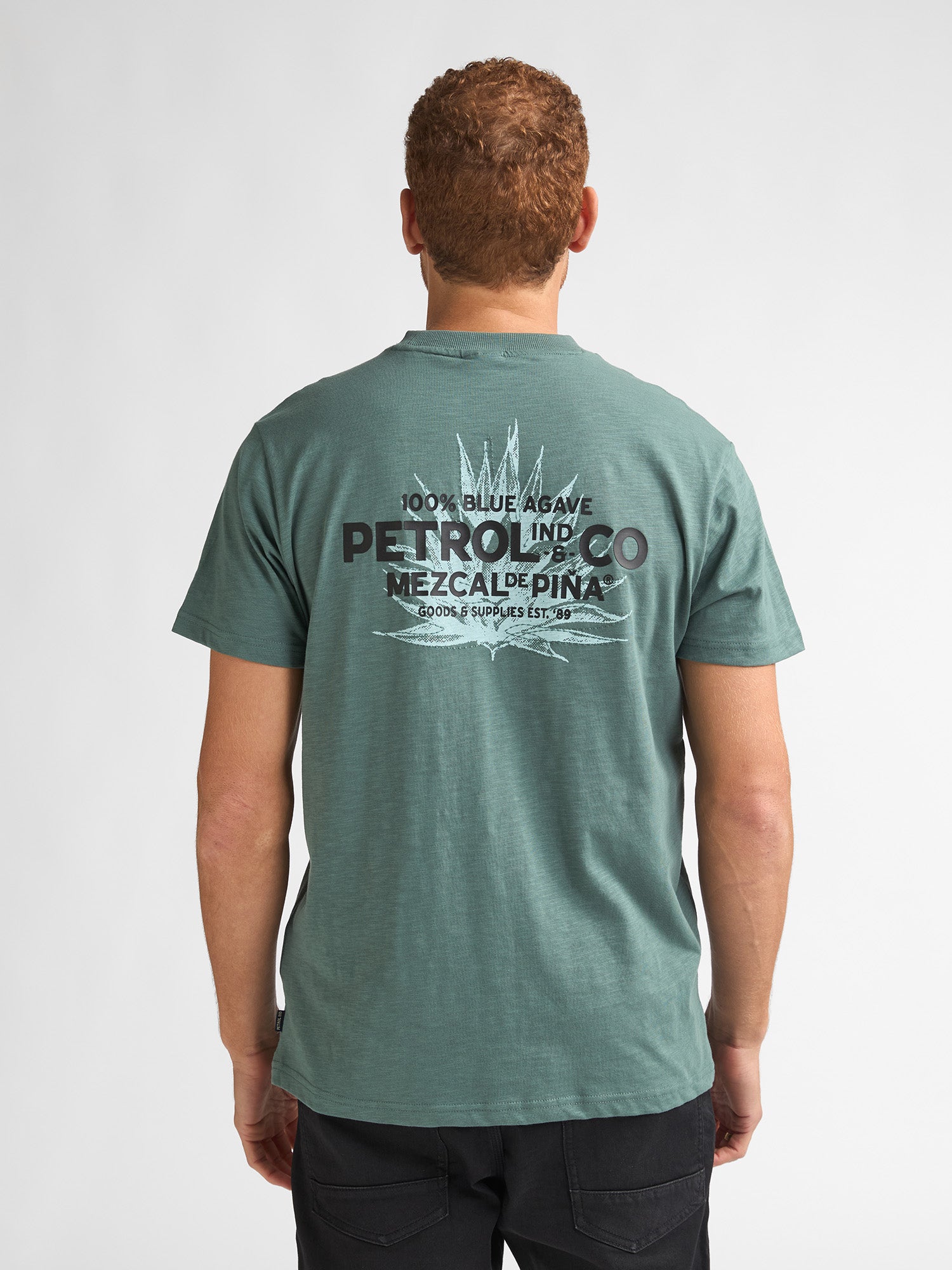Petrol Industries Men T-Shirt Short Sleeve Regular Fit Oil Green