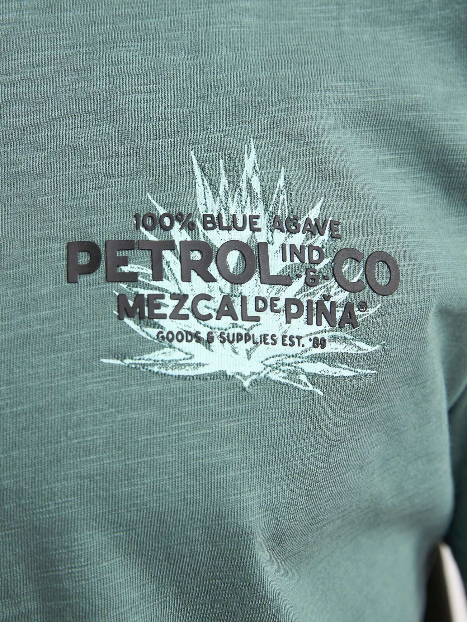 Petrol Industries Men T-Shirt Short Sleeve Regular Fit Oil Green