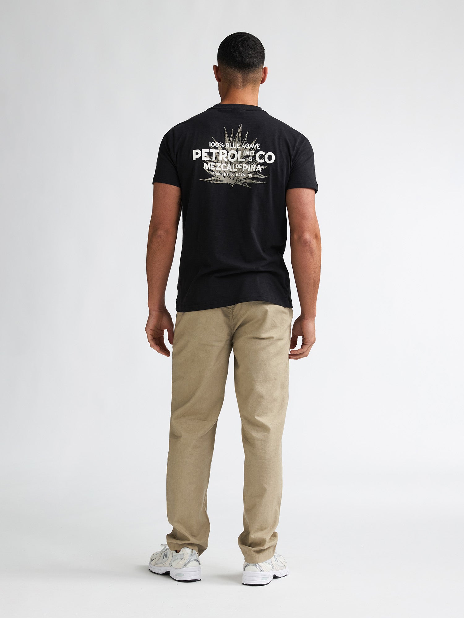 Petrol Industries Men T-Shirt Short Sleeve Regular Fit Black