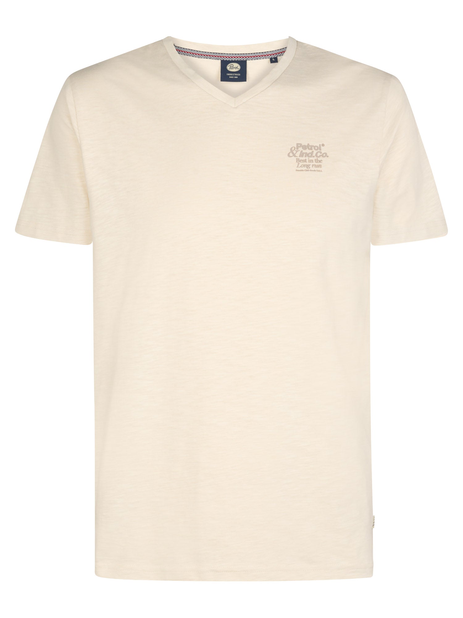 Petrol Industries Men T-Shirt Short Sleeve V-Neck Regular Fit Seashell
