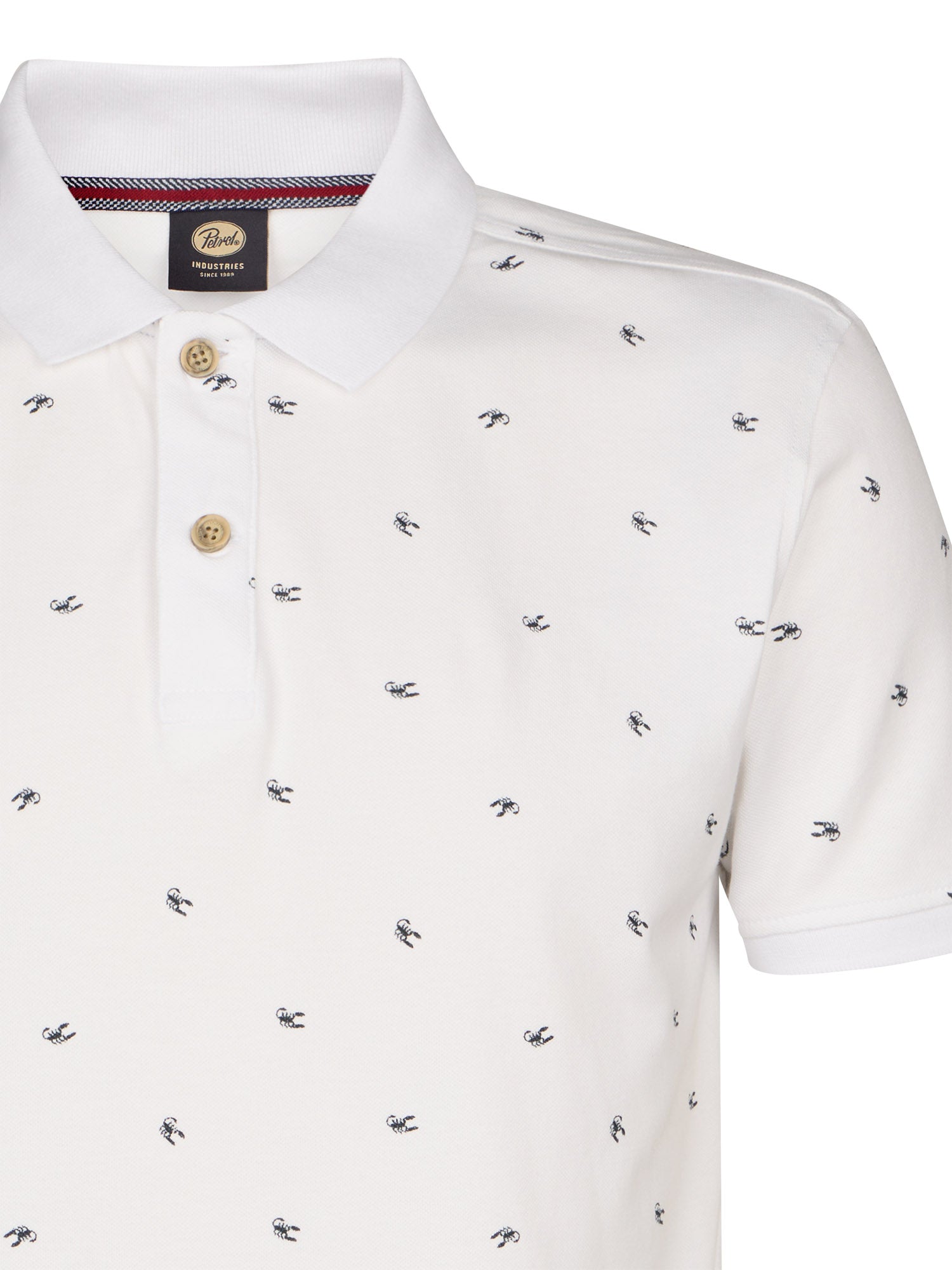 Petrol Industries Men Polo Short Sleeve Regular Fit Bright White