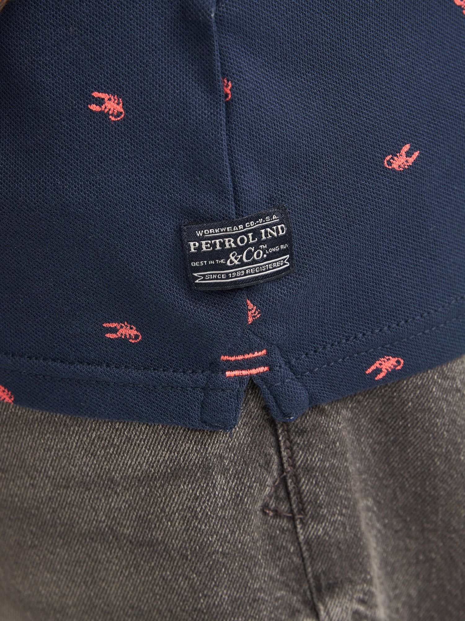 Petrol Industries Men Polo Short Sleeve Regular Fit Navy Blue