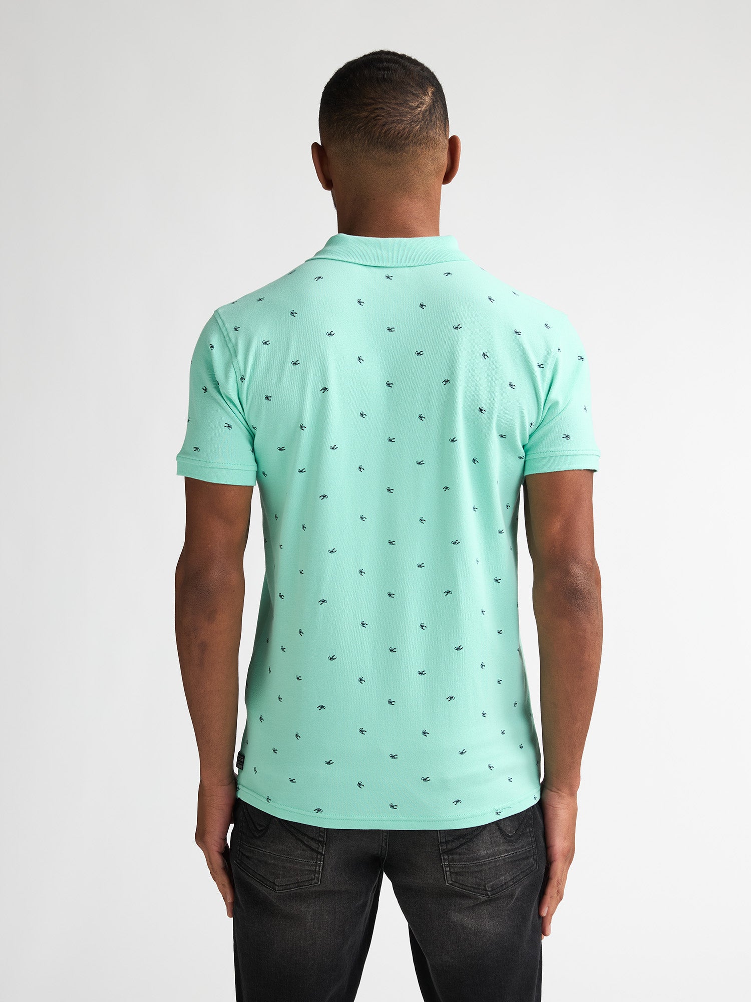 Petrol Industries Men Polo Short Sleeve Regular Fit Green Aqua