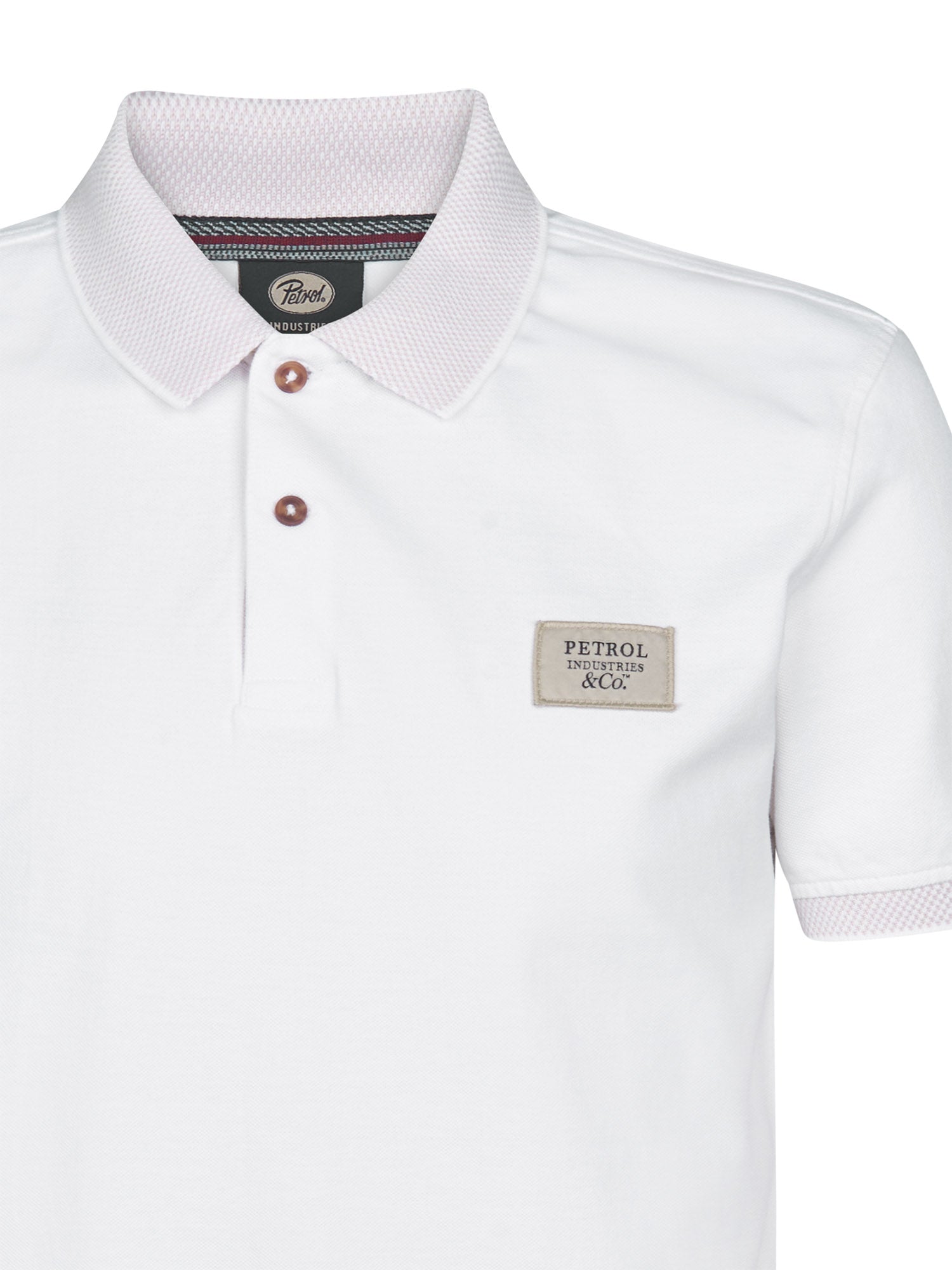 Petrol Industries Men Polo Short Sleeve Regular Fit Bright White