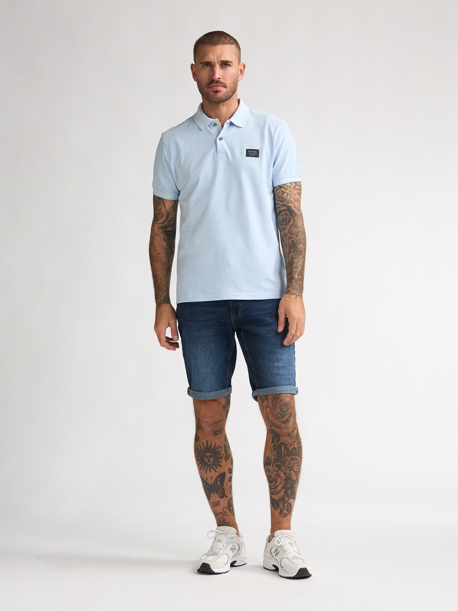 Petrol Industries Men Polo Short Sleeve Regular Fit Sky