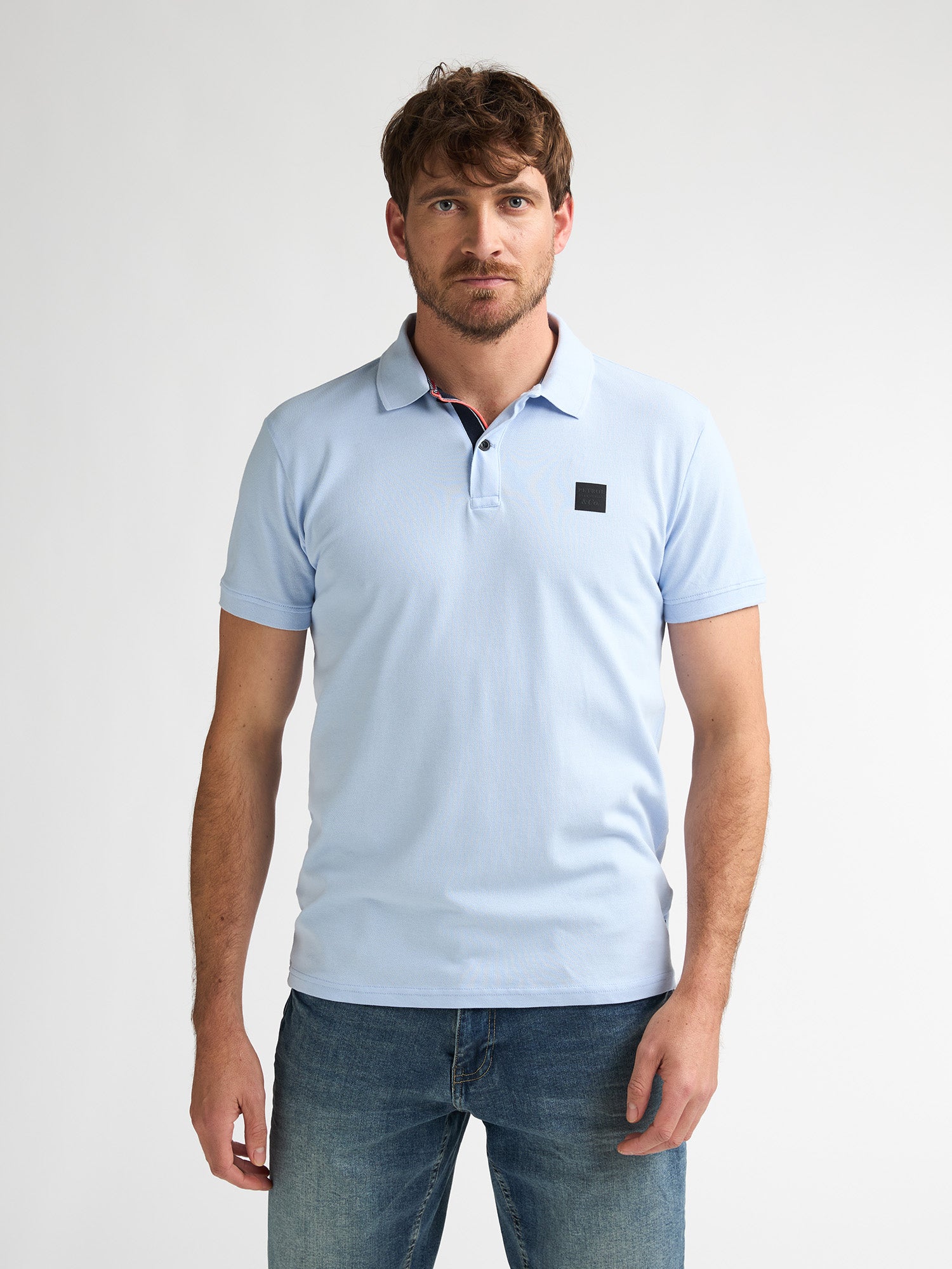 Petrol Industries Men Polo Short Sleeve Regular Fit Sky