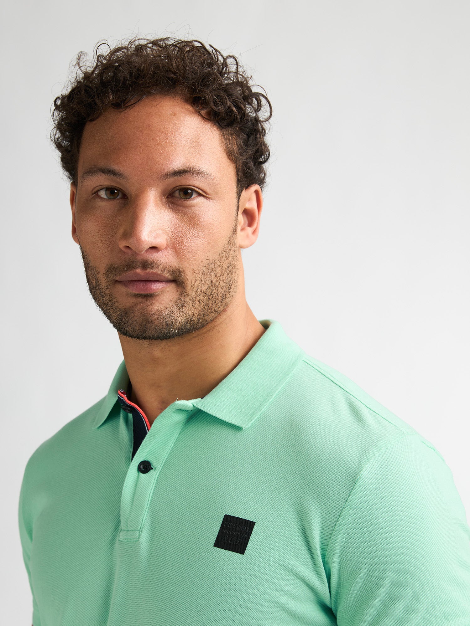 Petrol Industries Men Polo Short Sleeve Regular Fit Green Aqua