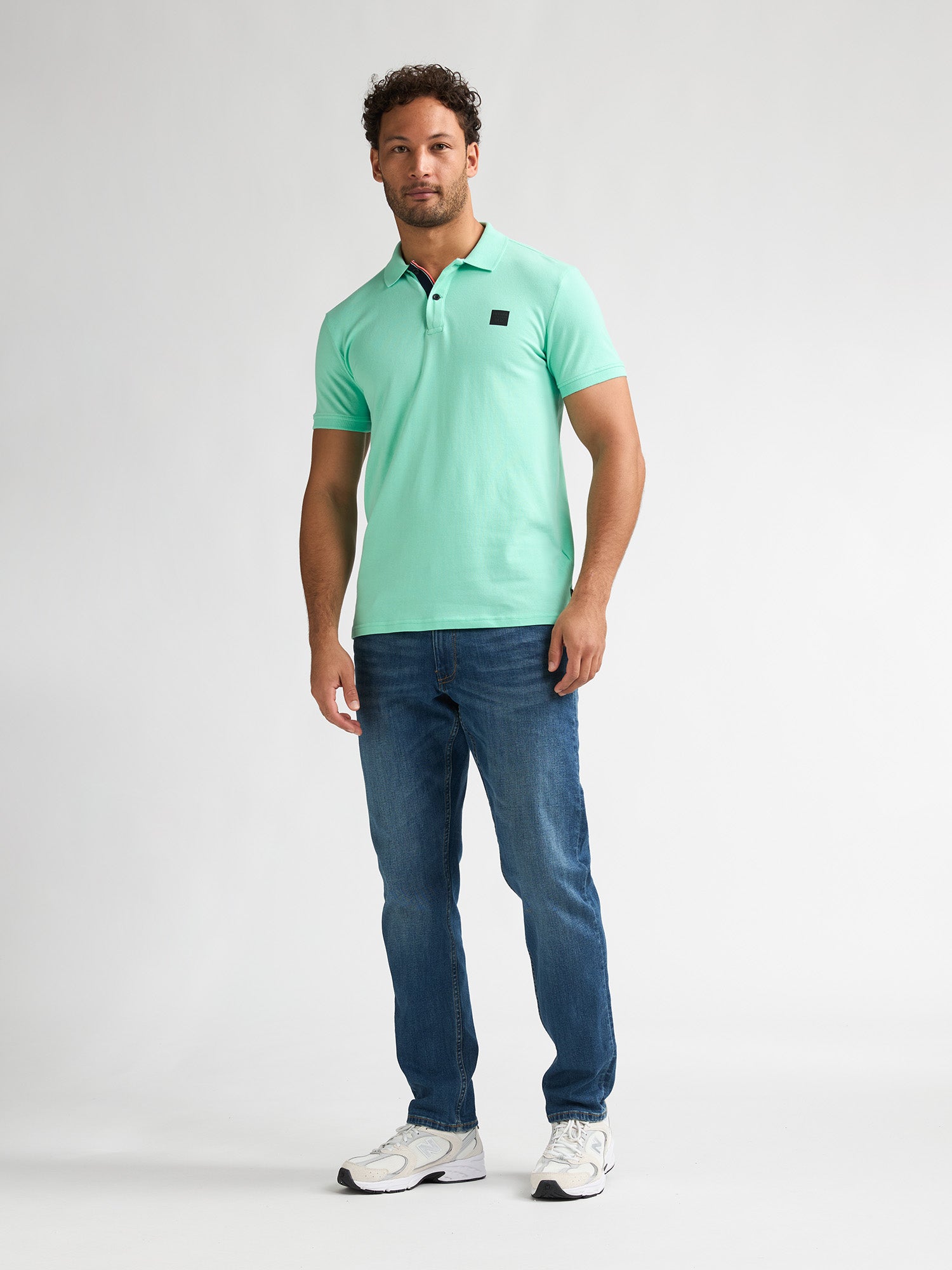 Petrol Industries Men Polo Short Sleeve Regular Fit Green Aqua