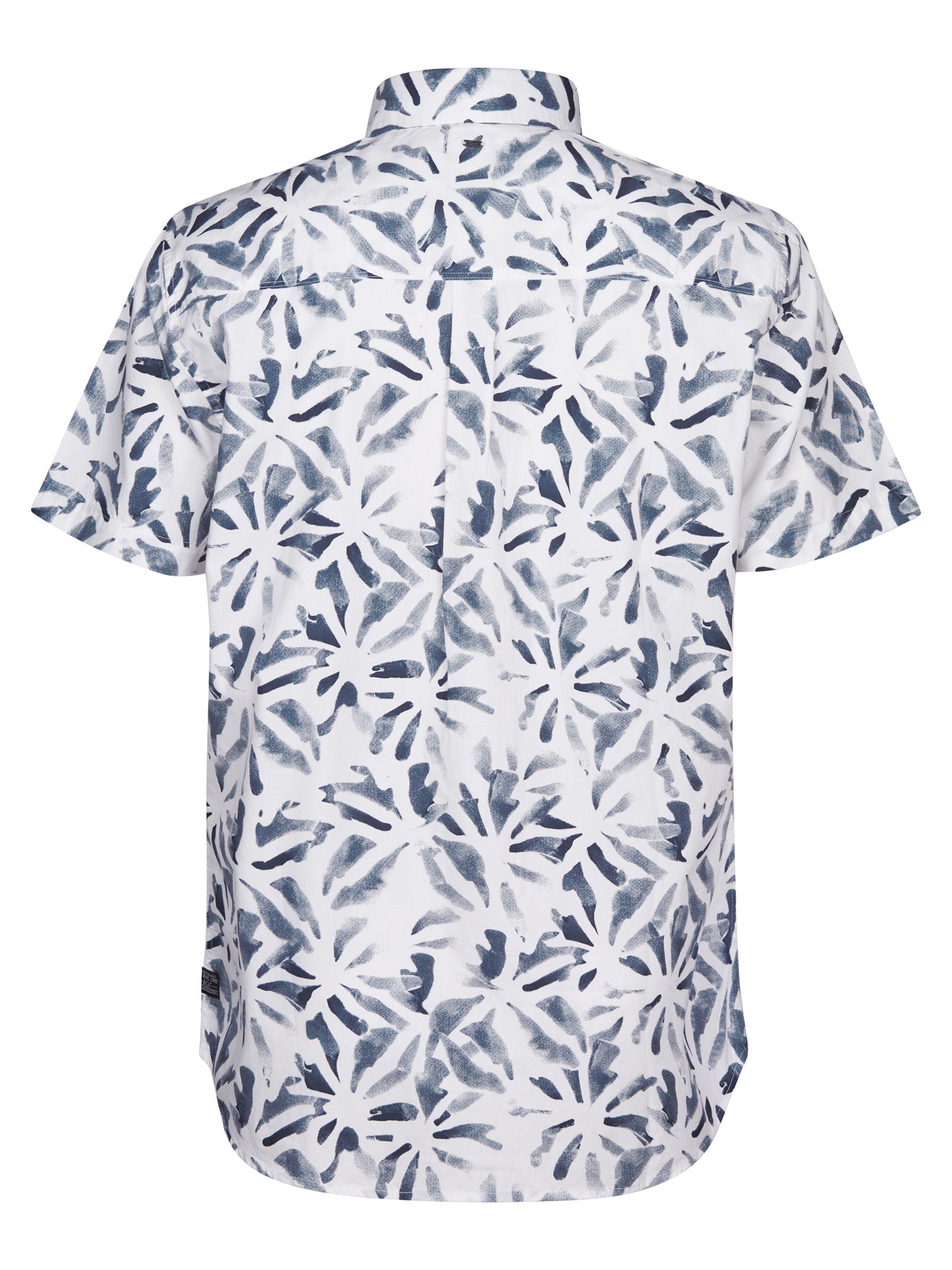 Petrol Industries Men Shirt Short Sleeve All-Over Print Regular Fit Chalk White