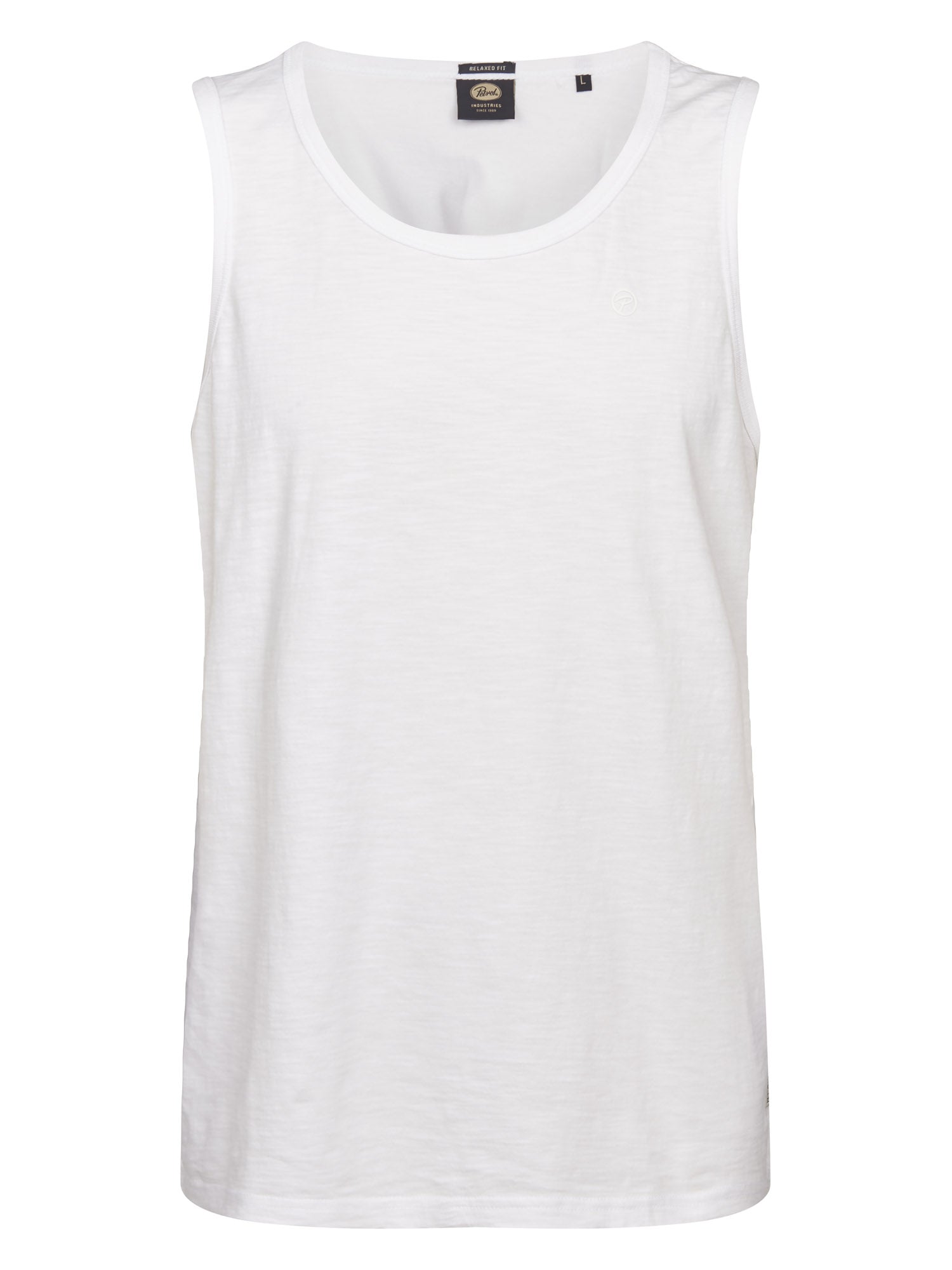 Petrol Industries Men Singlet Round Neck Relaxed Fit Bright White