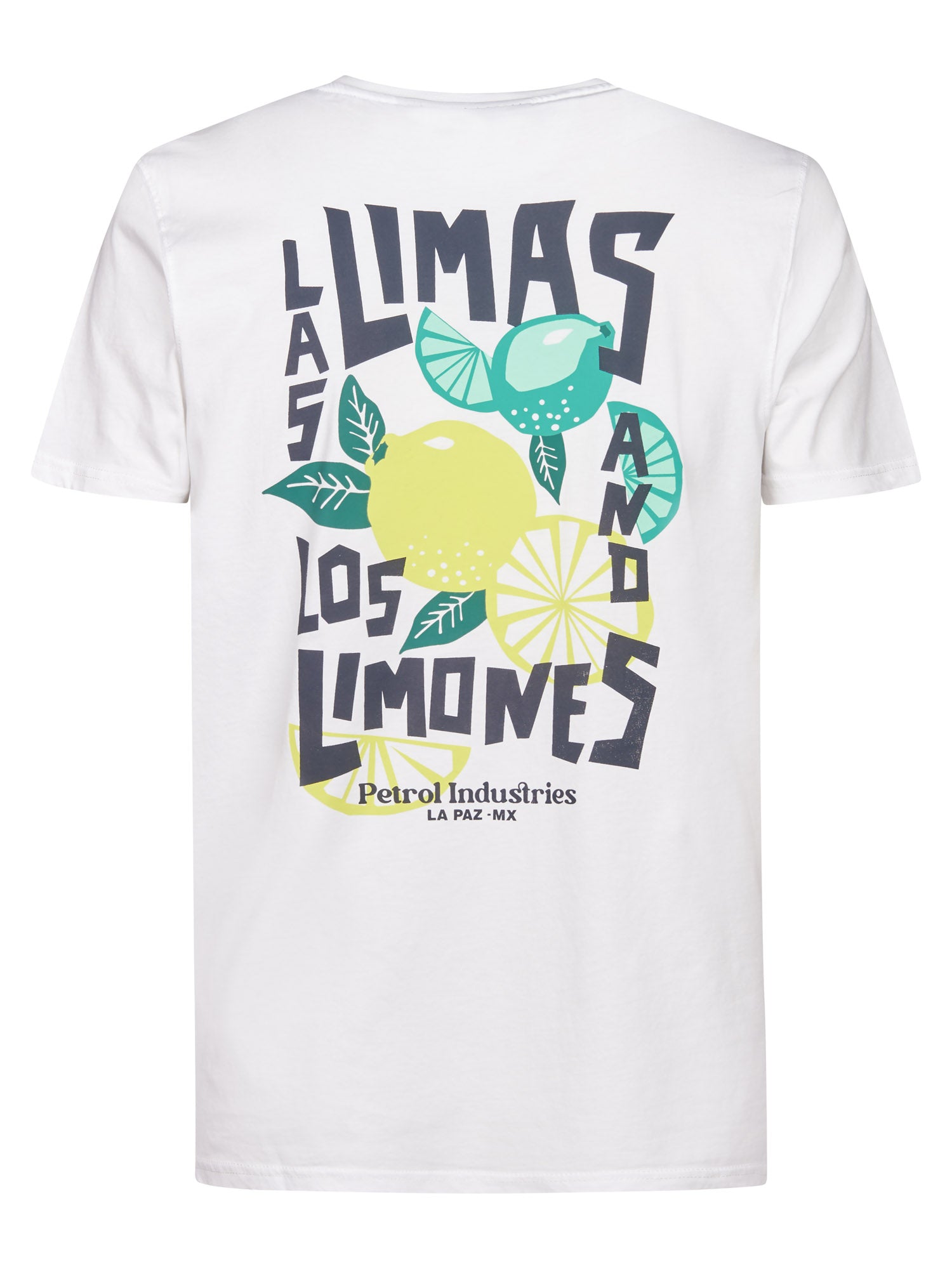 Petrol Industries Men T-Shirt Short Sleeve Classic Print Regular Fit Bright White