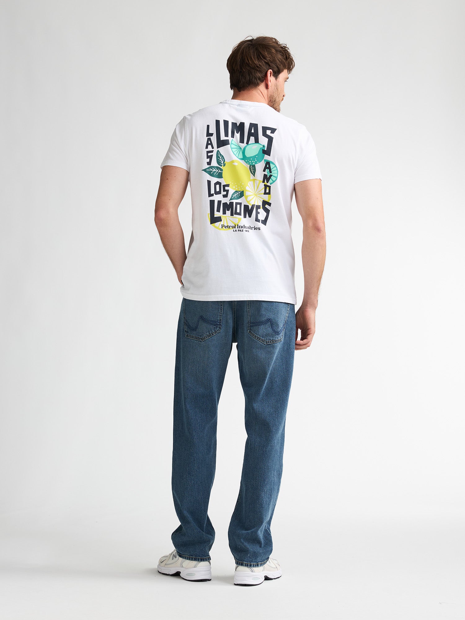 Petrol Industries Men T-Shirt Short Sleeve Classic Print Regular Fit Bright White