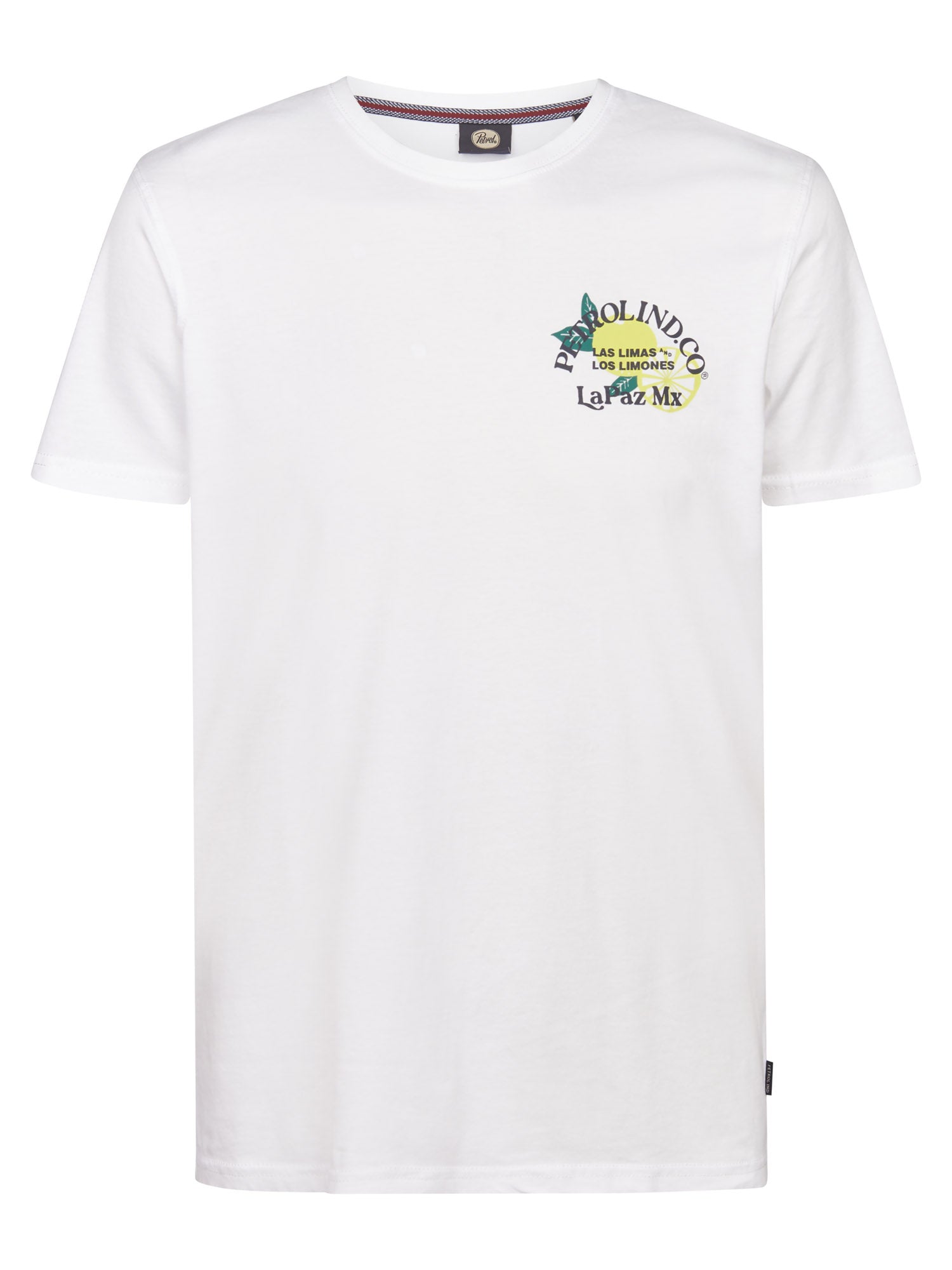 Petrol Industries Men T-Shirt Short Sleeve Classic Print Regular Fit Bright White