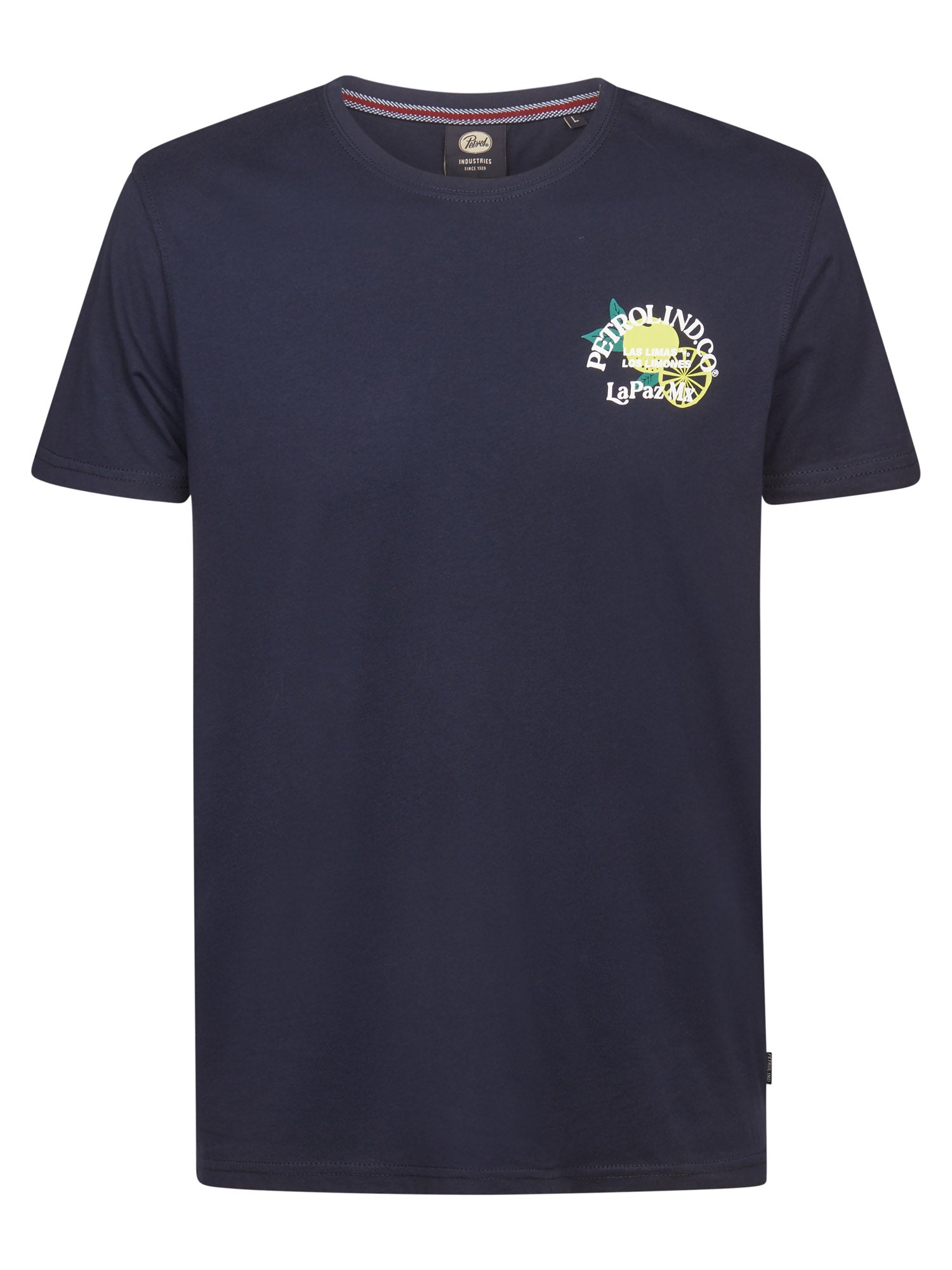 Petrol Industries Men T-Shirt Short Sleeve Classic Print Regular Fit Navy Blue