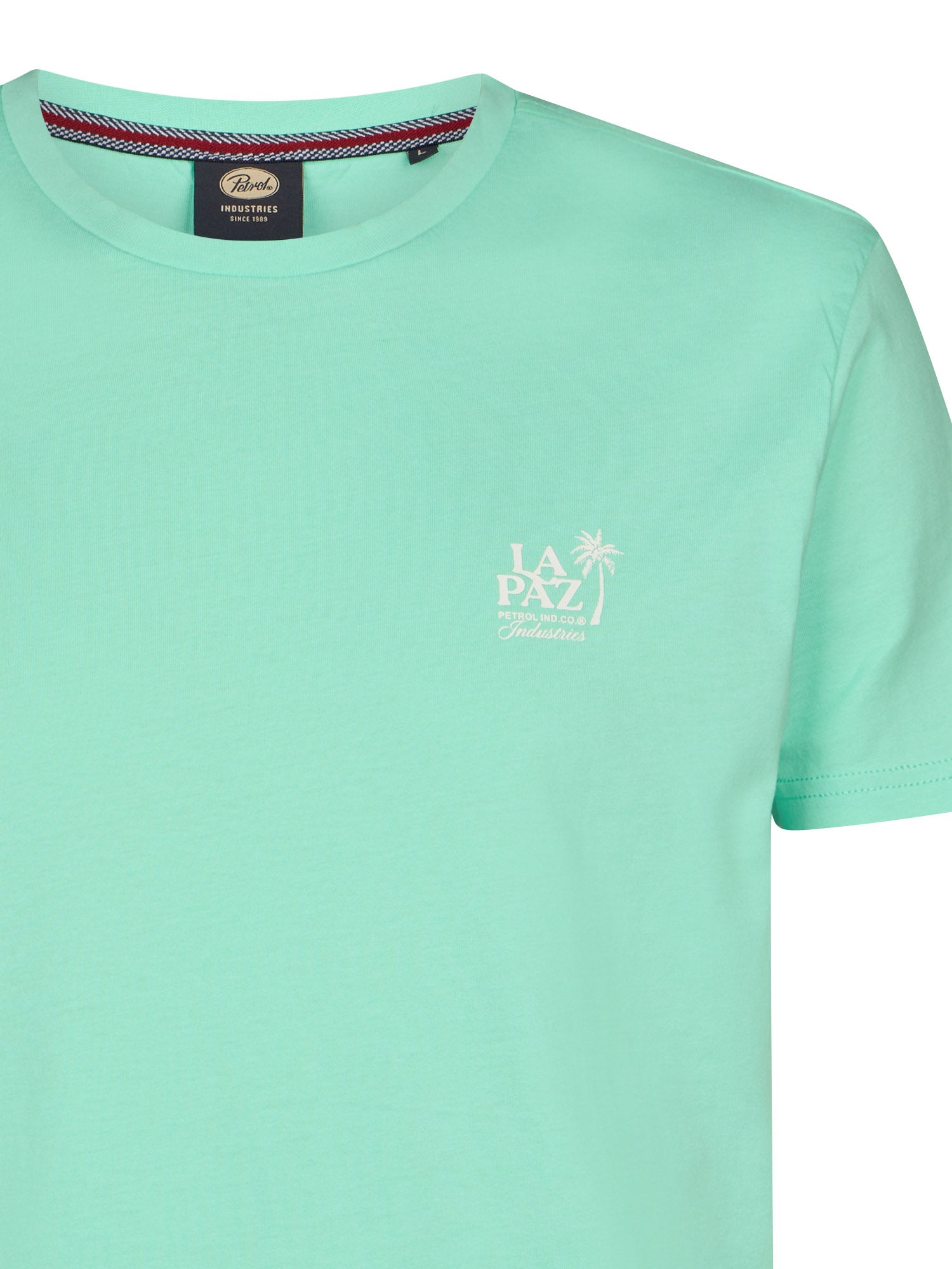 Petrol Industries Men T-Shirt Short Sleeve Regular Fit Green Aqua