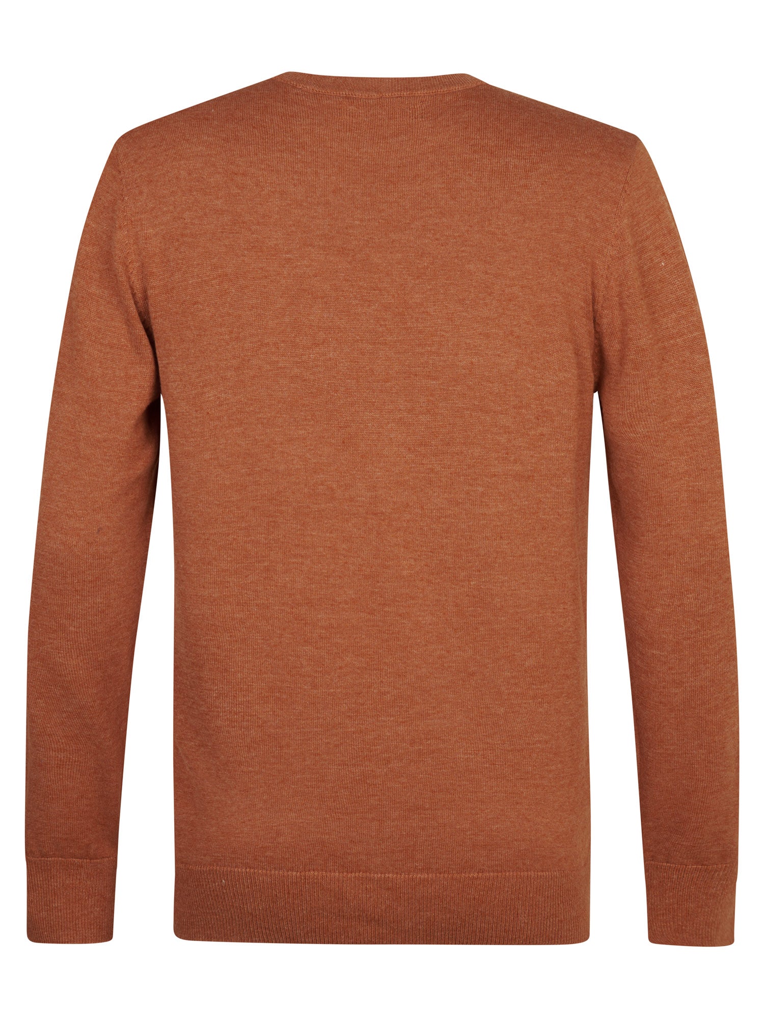 Petrol Industries Men Knitwear Round Neck Basic Regular Fit Copper Orange