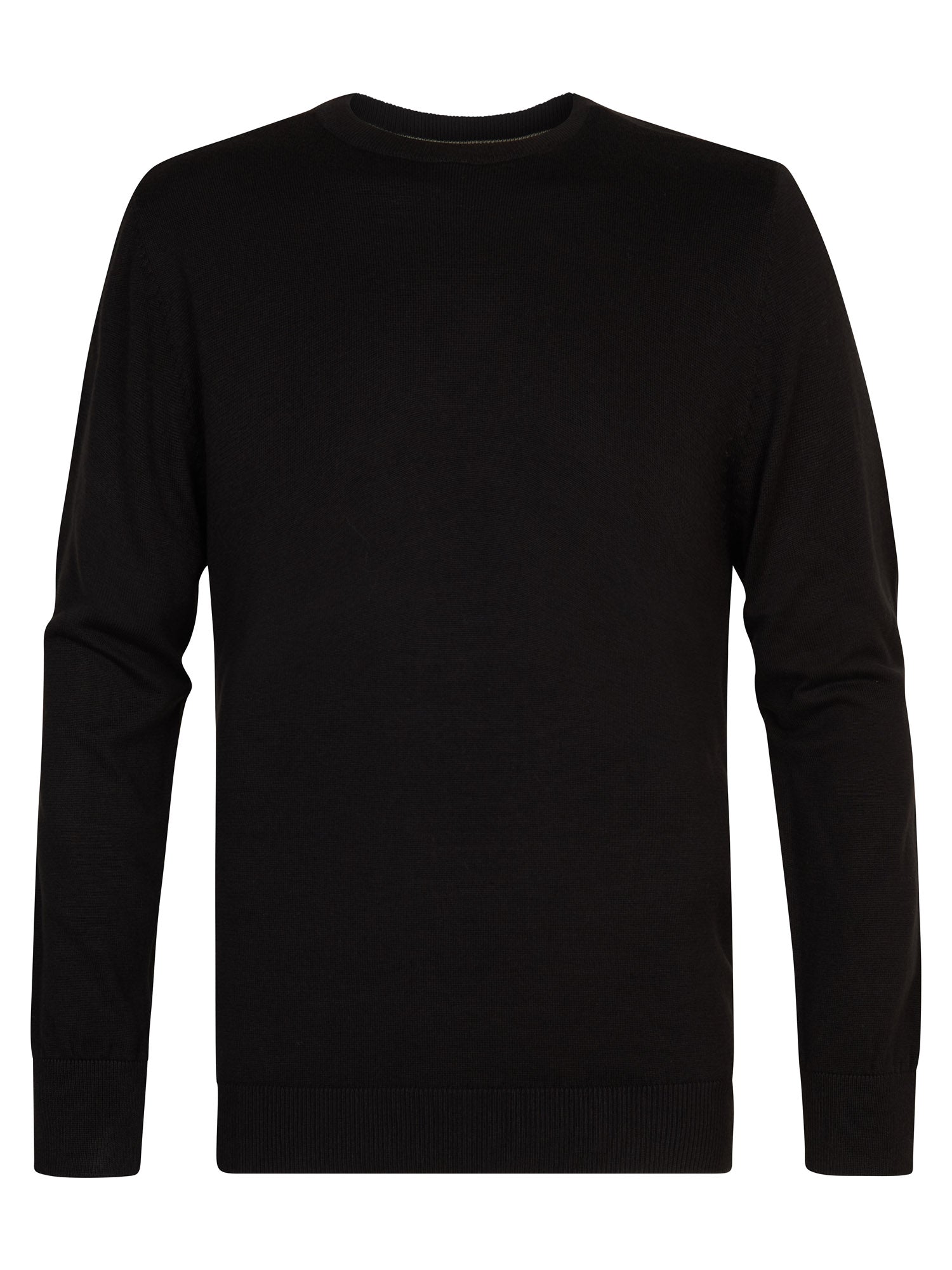 Petrol Industries Men Knitwear Round Neck Basic Regular Fit Black