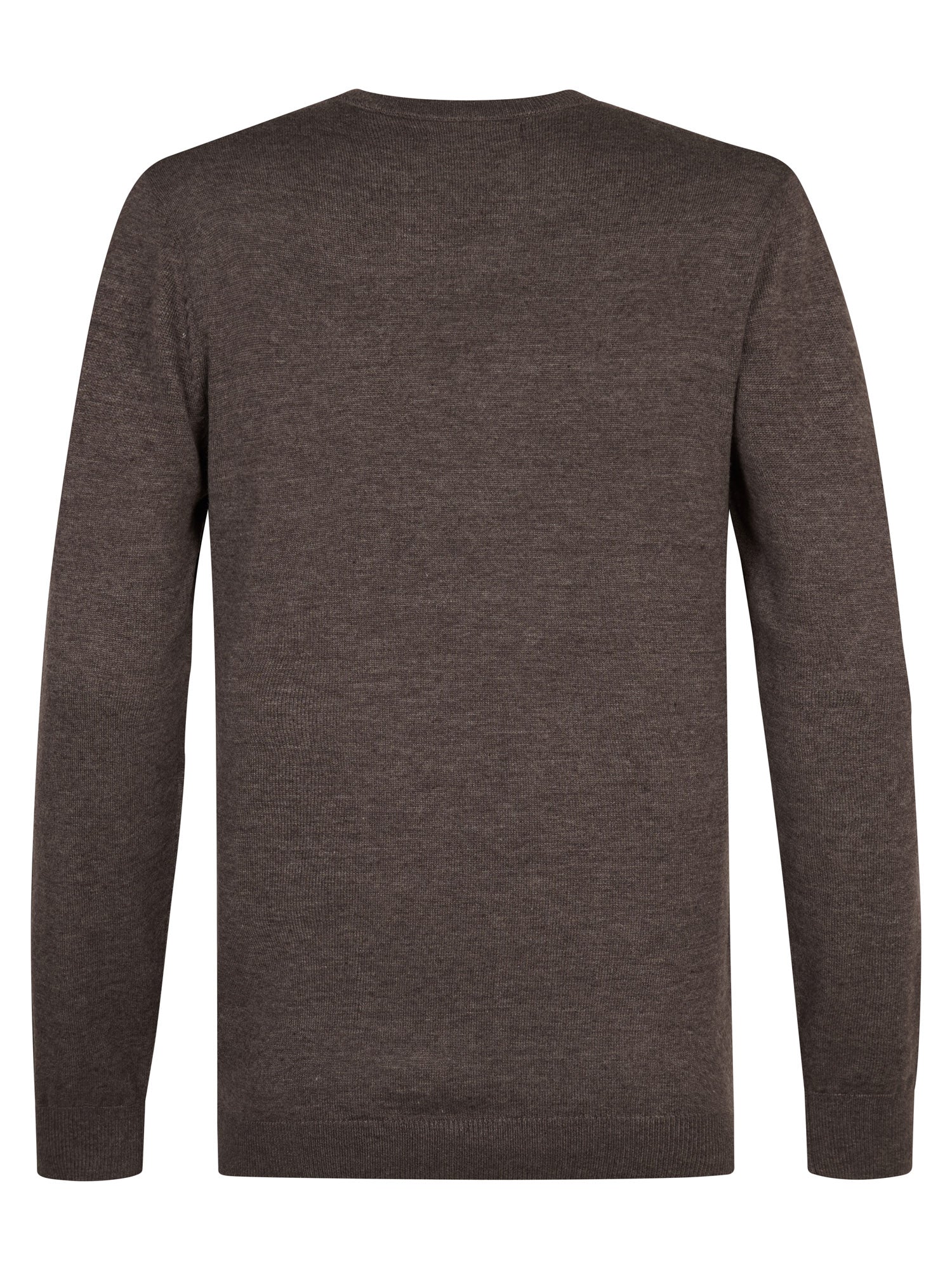 Petrol Industries Men Knitwear V-Neck Basic Regular Fit Cedar Brown