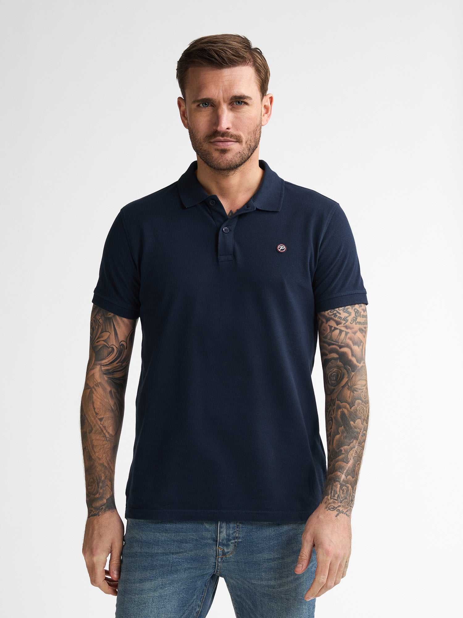 Petrol Industries Men Polo Short Sleeve Regular Fit Navy Blue