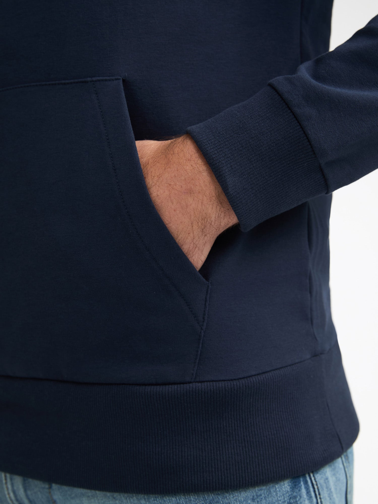 Petrol Industries Men Sweater Hooded Regular Fit Navy Blue