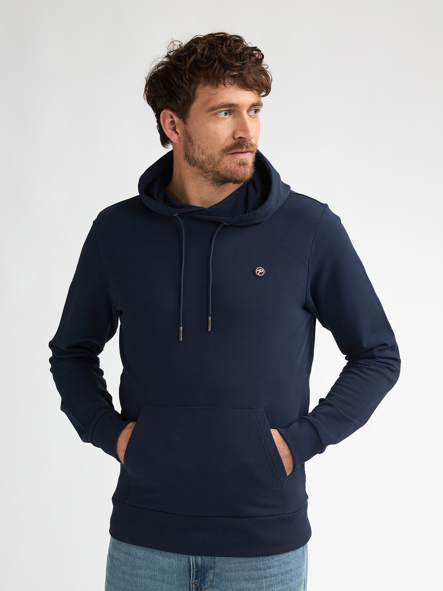 Petrol Industries Men Sweater Hooded Regular Fit Navy Blue