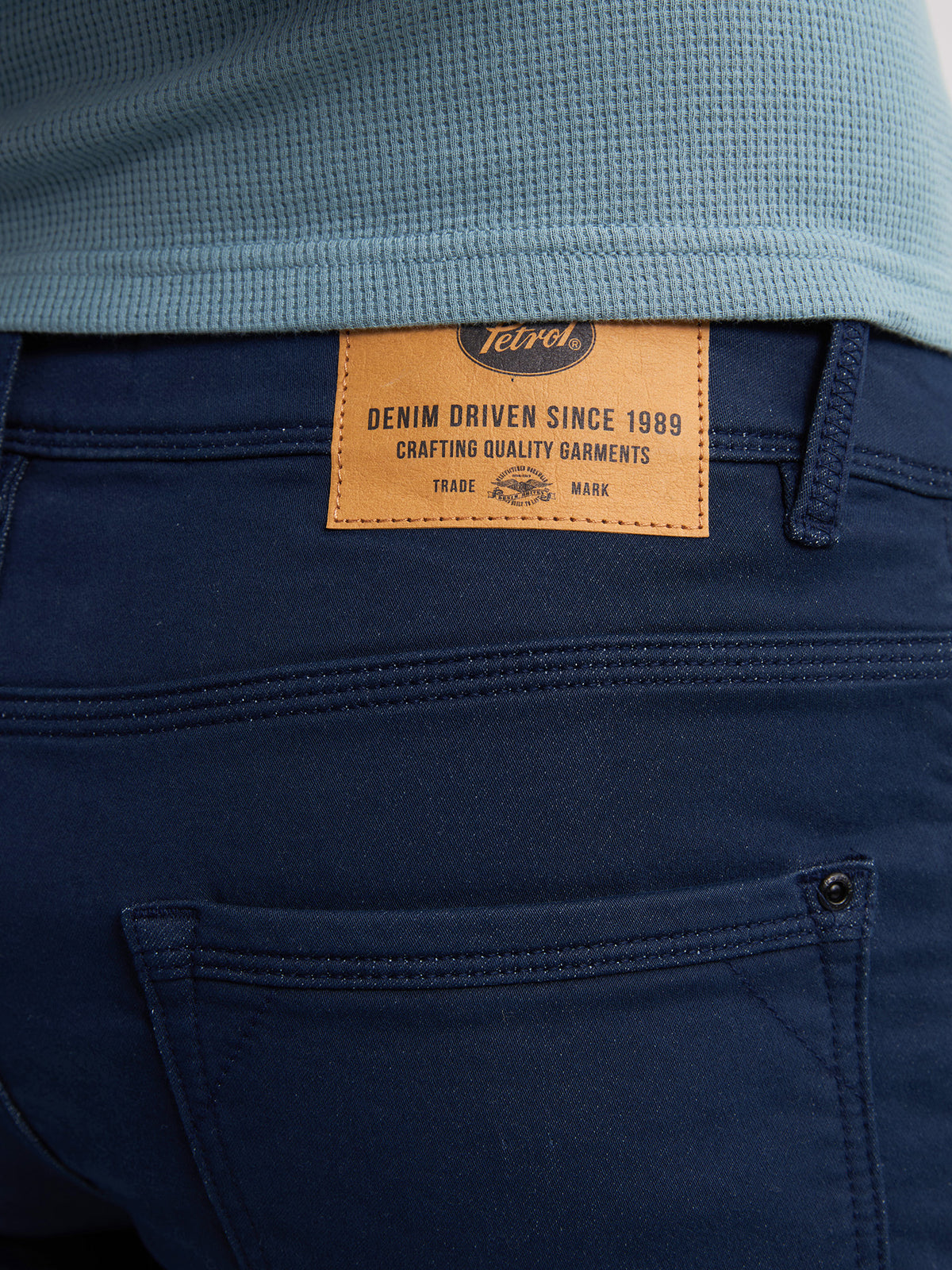 Petrol Industries Men Shorts Denim Slim Fit Navy Blue