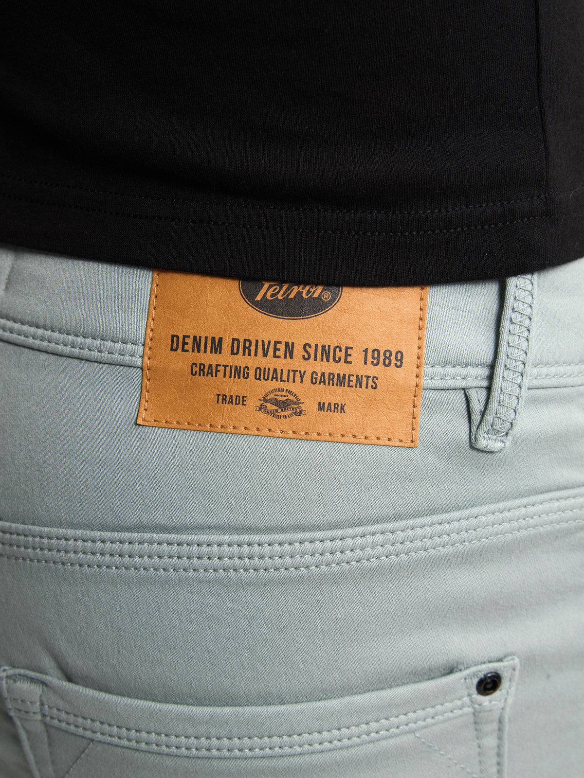 Petrol Industries Men Shorts Denim Slim Fit Aqua Grey