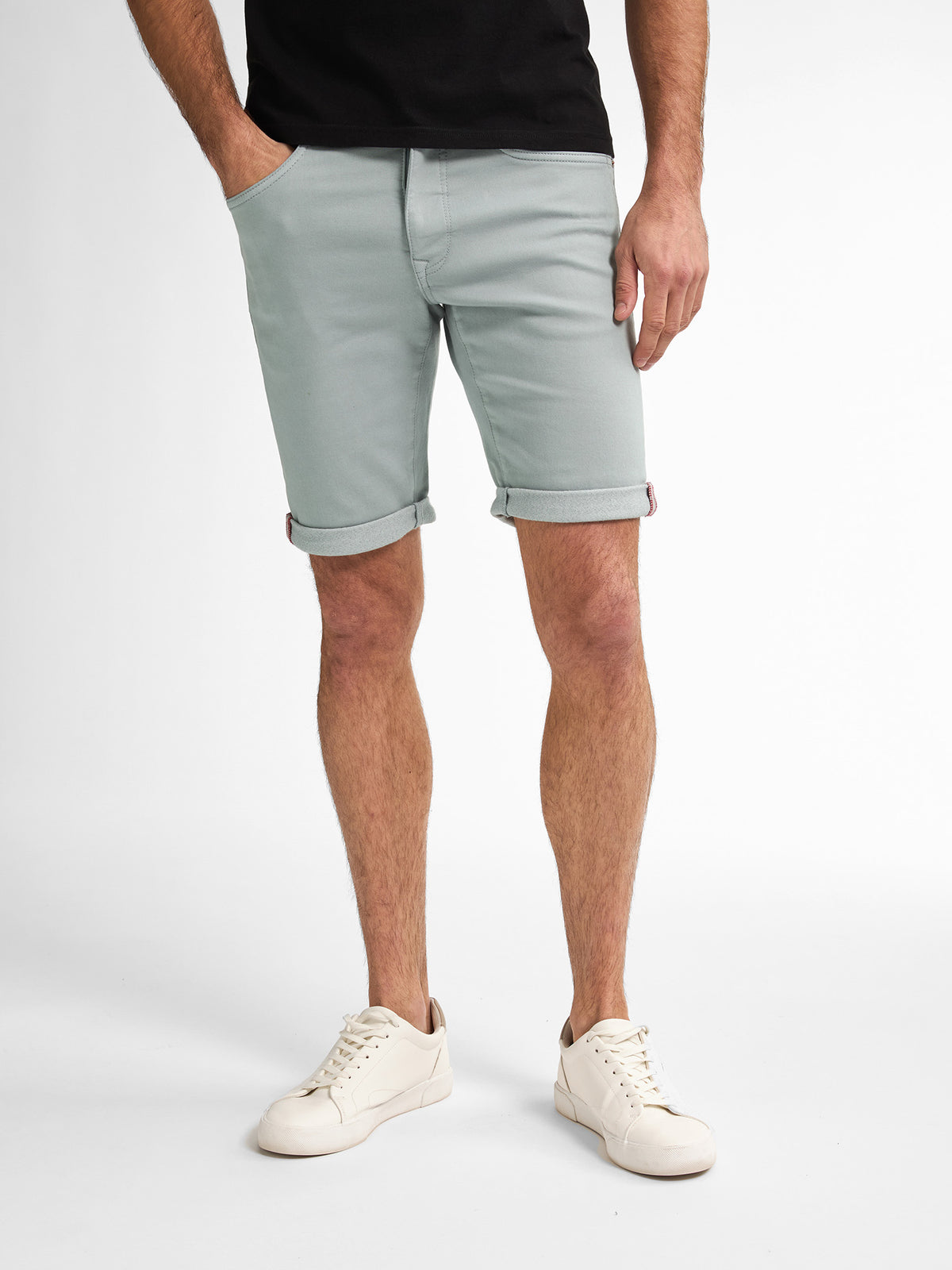 Petrol Industries Men Shorts Denim Slim Fit Aqua Grey
