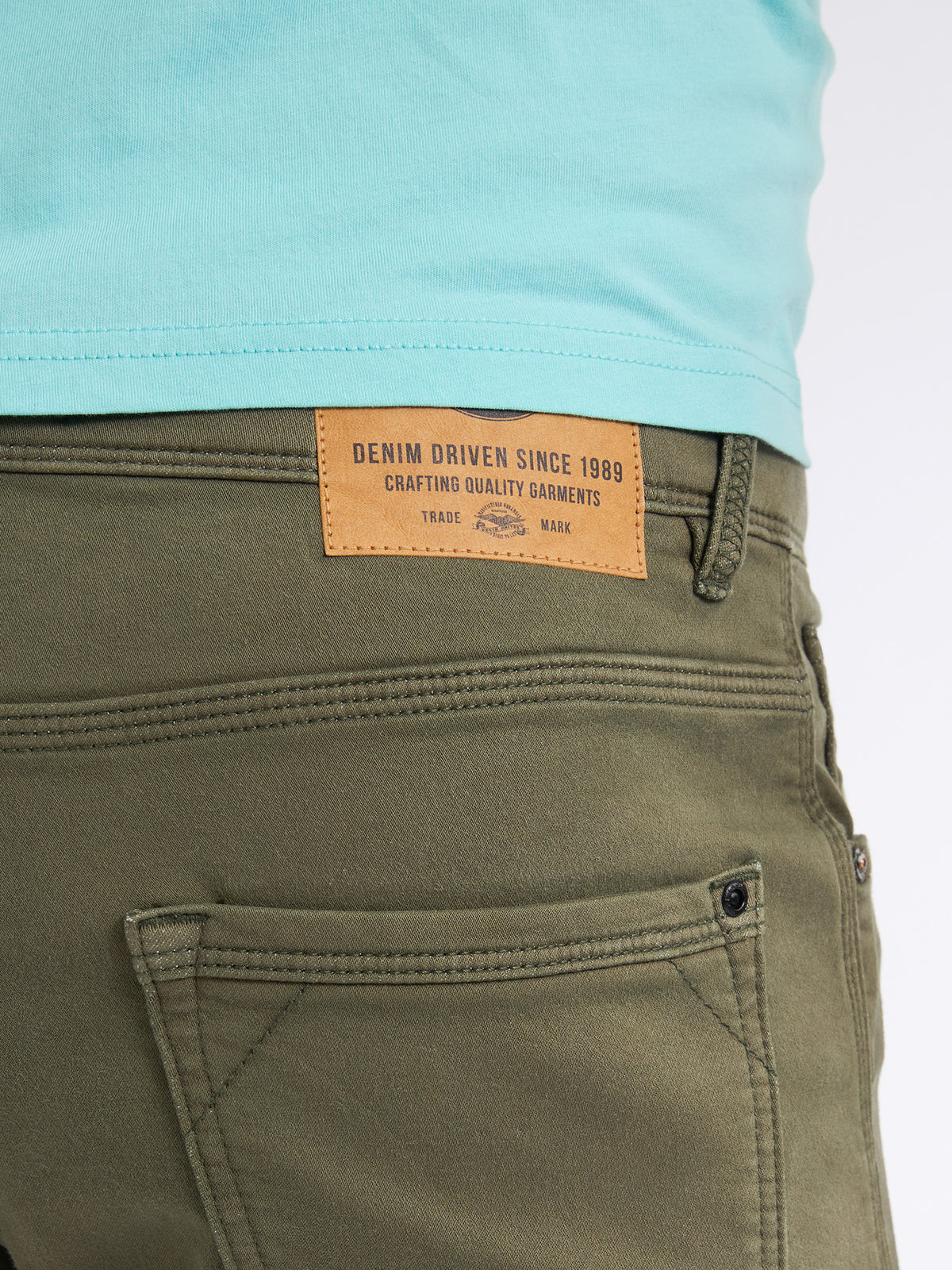 Petrol Industries Men Shorts Denim Slim Fit Dusty Army