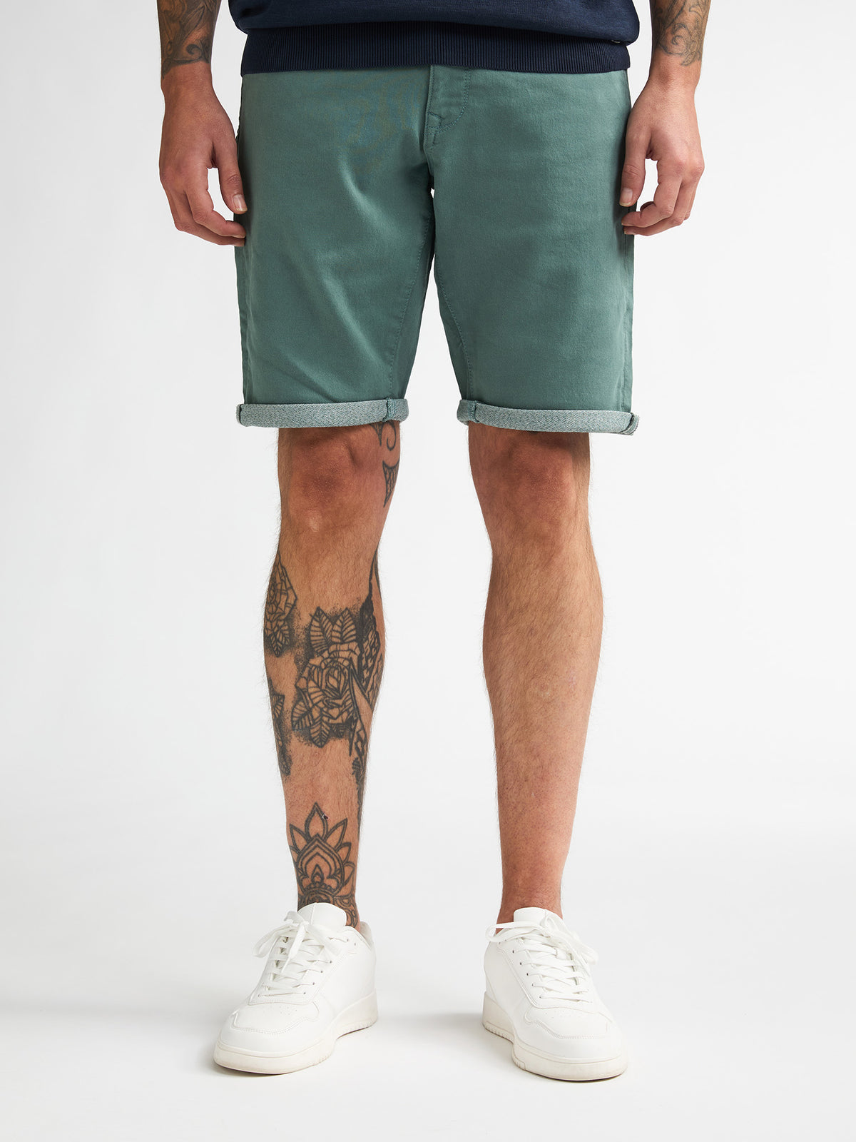 Petrol Industries Men Shorts Denim Slim Fit Oil Green