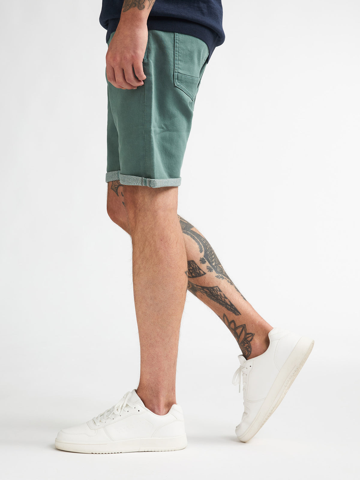 Petrol Industries Men Shorts Denim Slim Fit Oil Green