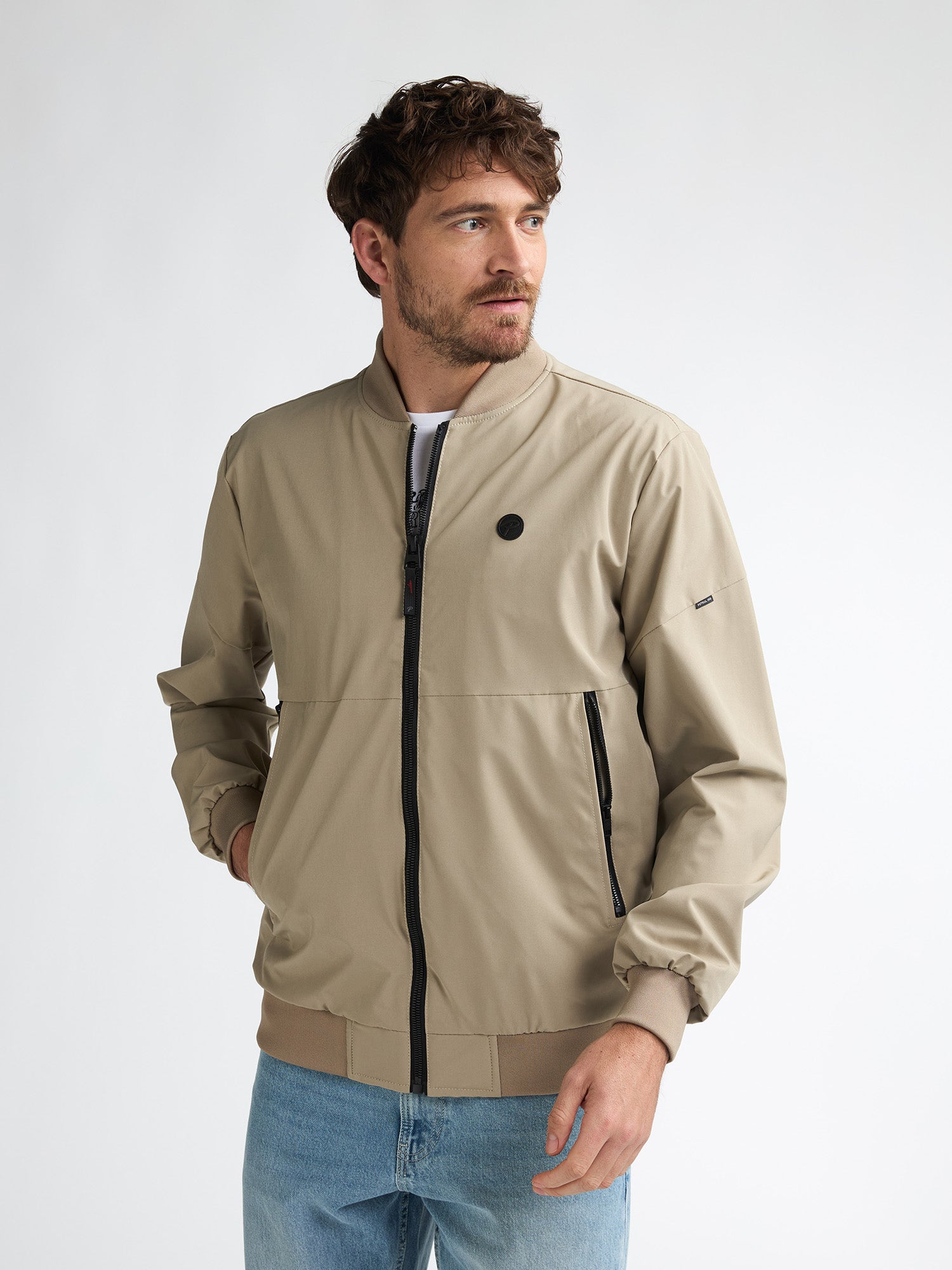 Petrol Industries Men Jacket Bomber Fit Light Tan