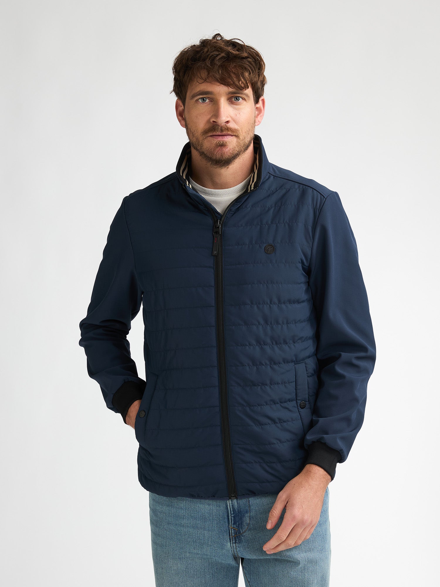 Petrol Industries Men Jacket Padded Regular Fit Navy Blue